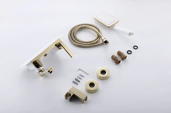 Смеситель для ванны Lemark Mista LM6414WG Золото Белый — фото 6, Смеситель для ванны