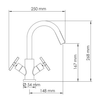 Weser 7803 Смеситель для умывальника — фото 11, Смесители для раковины