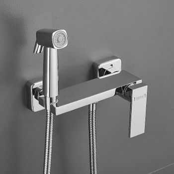 Гигиенический душ со смесителем Haiba HB5517 Хром — фото 3, Гигиенические души