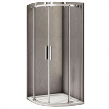 Душевой уголок Good Door Altair R-TD-100-C-CH 100x100 профиль Хром стекло прозрачное — фото 1, Душевые уголки четверть круга