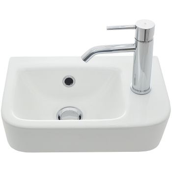 Раковина AQUAme 38 R AQM5006R Белая глянцевая — фото 5, Мини-раковины