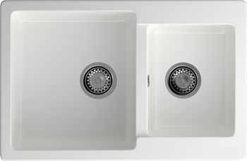 GRANFEST Мойка PRACTIK 780K 2 чаши 780*510мм иней арт.GF- — фото 2, Кухонные мойки