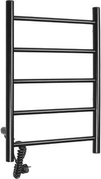 Электрический полотенцесушитель Domoterm Аврора DMT 109-5 50x71 EK L Черный матовый — фото 4, Электрические полотенцесушители