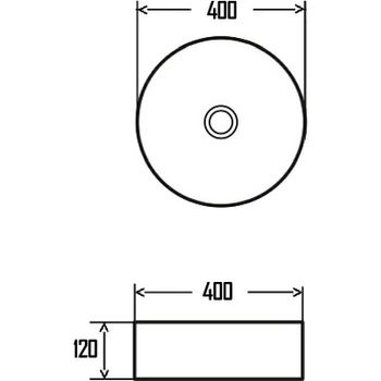 Раковина-чаша AQUAme 40 AQM5007 Белая глянцевая — фото 2, Раковины накладные