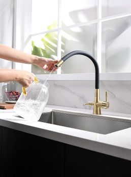 Смеситель для кухни Lemark Comfort LM3075B Бронза Черный — фото 7, Смесители для кухни