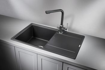 Granula-7804, ТУРМАЛИН, кухонная мойка, кварц — фото 2, Кухонные мойки