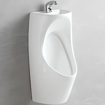 Писсуар CeramaLux X573P подвесной с горизонтальным выпуском — фото 2, Писсуары