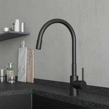 Смеситель для кухни Milardo Meal M01BL0FM05 Черный матовый — фото 8, Смесители для кухни