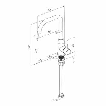 Смеситель для кухни Milardo Meal M01SBL0M05 Хром — фото 6, Смесители для кухни