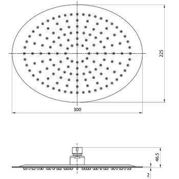 Верхний душ Lemark LM9484S Полированная сталь — фото 2, Верхние души