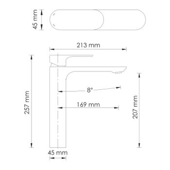 Elbe 7403H Смеситель для умывальника — фото 11, Смесители для раковины