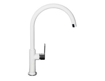 Смеситель для кухни ALVEUS ARC 80 хром белый — фото 1, Смесители для кухни