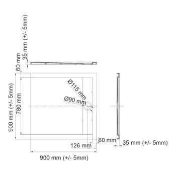 Wiese 84T03 Душевой поддон — фото 3, Душевые поддоны из искусственного камня