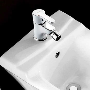 Смеситель для биде Ledeme H03W 5003-WL Белый Хром — фото 3, Смесители для биде