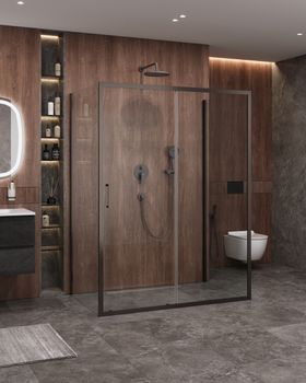 Душевой уголок CEZARES MOLVENO-AH-12-150/90-C-GM-IV — фото 1, Душевые уголки