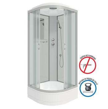 Душевая кабина Niagara Classic NG-3302-14 (100х100х215) средний поддон(26см),стекло матовое,4 места — фото 2, Душевые кабины