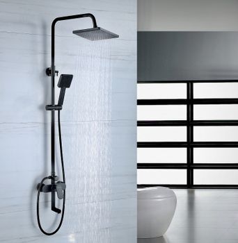 Душевая система Bond B01-9488 Черная матовая — фото 7, Душевые стойки