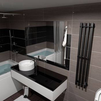 Электрический полотенцесушитель Маргроид Inaro профильный 1200x180 Inaro-12018-1081-9005R правый Чер — фото 2, Электрические полотенцесушители