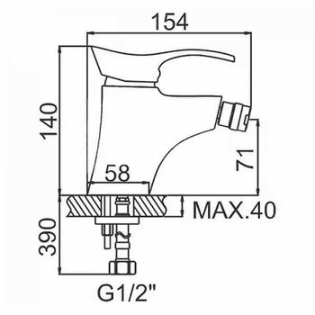 Смеситель для биде Ledeme H01 5001 Хром — фото 2, Смесители для биде