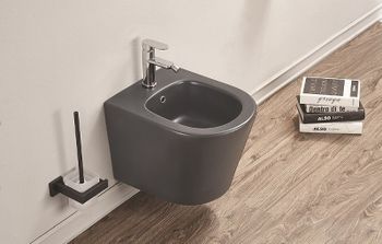 Биде CeramaLux 5330MDH подвесное Серое — фото 2, Биде подвесные