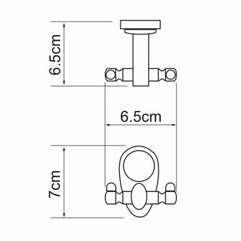 Аксесс Main K-9223 Крючок двойной (блистер), хром, WasserKRAFT — фото 4, Крючки для полотенец