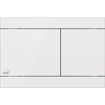 Клавиша смыва Alcaplast Flat Color FUN-WHITE Белая — фото 1, Кнопки смыва