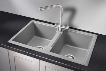 Granula-8101, АЛЮМИНИУМ, кухонная мойка, кварц — фото 2, Кухонные мойки