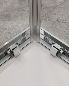 Душевой уголок CEZARES MOLVENO-A-2-100-C-Cr-IV — фото 5, Квадратные душевые уголки