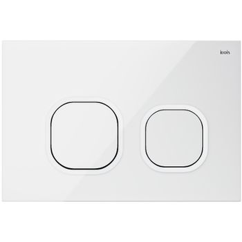 Клавиша смыва Iddis Uniglass UNG01GWi77 Белая — фото 1, Кнопки смыва