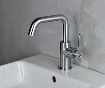 Смеситель для раковины Bronze de Luxe 1760'S 1178CC Хром матовый — фото 6, Смесители для раковины