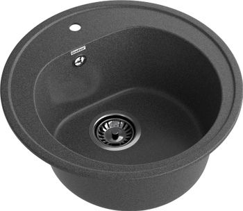 GRANFEST Мойка RONDO 510 1-чаша D-508мм графит арт.GF- — фото 1, Кухонные мойки