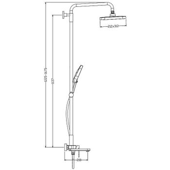 Душевая система Raglo R50.24.23 Золото матовое — фото 2, Душевые стойки