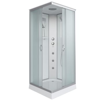 Душевая кабина Niagara Classic NG-1101-14G (90х90х215) низкий поддон(13см),стекло матовое,3 места с  — фото 1, Душевые кабины