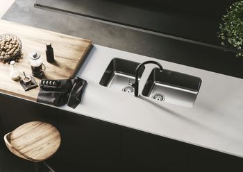 Мойка для кухни LUNO 40 SAT 90 FI 480X400 в комплекте с сифоном 1130550, — фото 4, Кухонные мойки