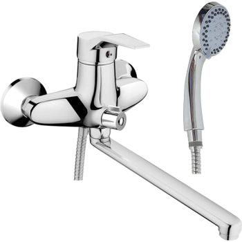 Смеситель для ванны Haiba HB2263 универсальный Хром — фото 1, Смеситель для ванны