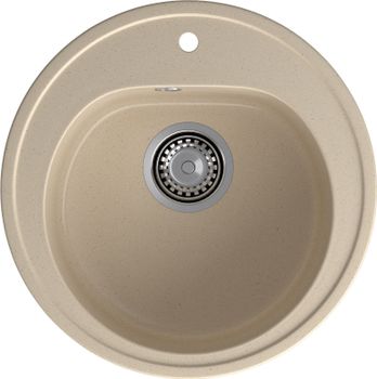 GRANFEST Мойка RONDO 510 1-чаша D-508мм кашемир арт.GF- — фото 2, Кухонные мойки