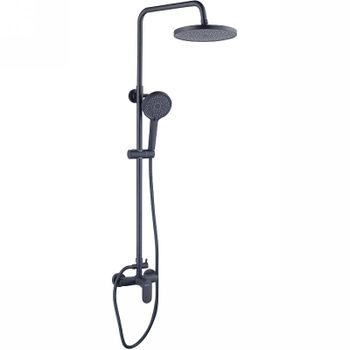 Душевая система Bond B01-8188 Черная матовая — фото 1, Душевые стойки