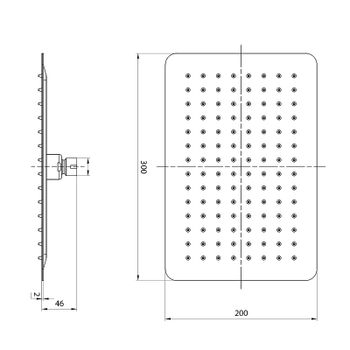 Верхний душ Lemark LM9490GM Графит — фото 2, Верхние души