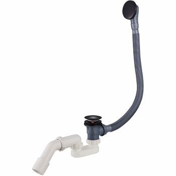 Слив-перелив Raglo R600.31.06 click-clack Черный матовый — фото 1, Сливы-переливы