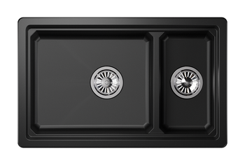 Granula-KS-7304U, ШВАРЦ (чёрный металлик), кухонная мойка, кварц — фото 1, Кухонные мойки