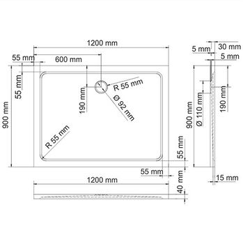 Berkel 48T07 Душевой поддон — фото 3, Душевые поддоны из искусственного камня