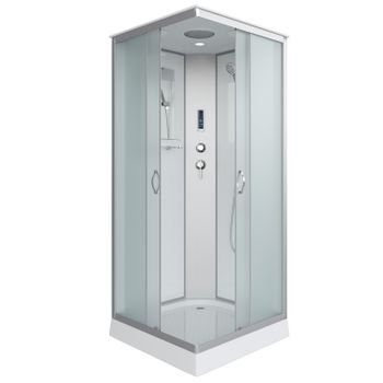 Душевая кабина Niagara Classic NG-1101-14P (90х90х215) низкий поддон(13см),стекло матовое,3 места с  — фото 1, Душевые кабины