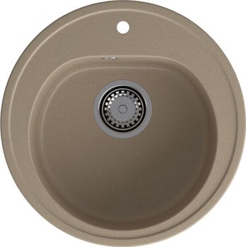 GRANFEST Мойка RONDO 510 1-чаша D-508мм песочный арт.GF- — фото 2, Кухонные мойки