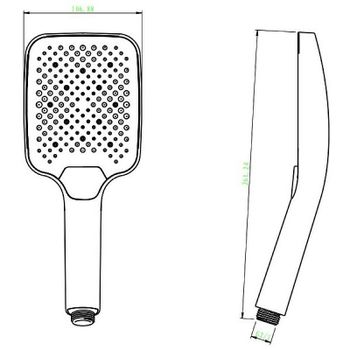 Ручной душ Raglo R450.52.06 Черный матовый — фото 2, Лейки для душа