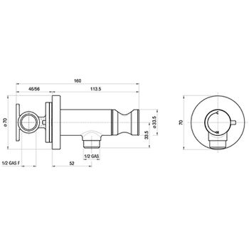 Гигиенический душ со смесителем Bossini Paloma Flat E37015B.030 Хром — фото 2, Гигиенические души