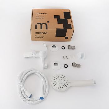 Смеситель для ванны Milardo Rora RORWT00M02 Белый матовый — фото 6, Смеситель для ванны