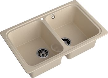 Товар: GRANFEST Мойка STANDART 780K 2 чаши 780*510мм кашемир арт.GF- - фото 1 GRANFEST Мойка STANDART 780K 2 чаши 780*510мм кашемир арт.GF- — фото 1, Кухонные мойки