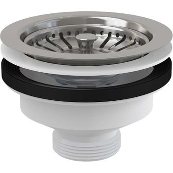 Выпуск для кухонной мойки Alcaplast A37 Нержавеющая сталь — фото 1, Донные клапаны