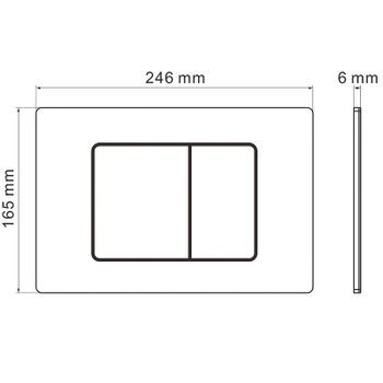 Клавиша смыва Iberica Blanca Inox-C IB.B011.005.000 Золото матовое — фото 2, Кнопки смыва
