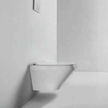 Унитаз Bond Cube F11-10 подвесной Белый с сиденьем Микролифт — фото 3, Подвесные унитазы